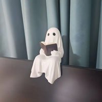 Reading Ghost Desk Ornament Cute Shelf Sitter - FIHEROE.