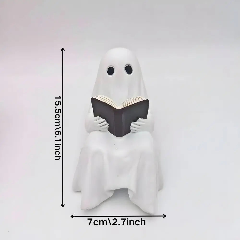Reading Ghost Desk Ornament Cute Shelf Sitter - FIHEROE.