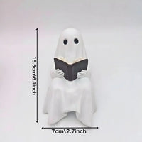 Reading Ghost Desk Ornament Cute Shelf Sitter - FIHEROE.