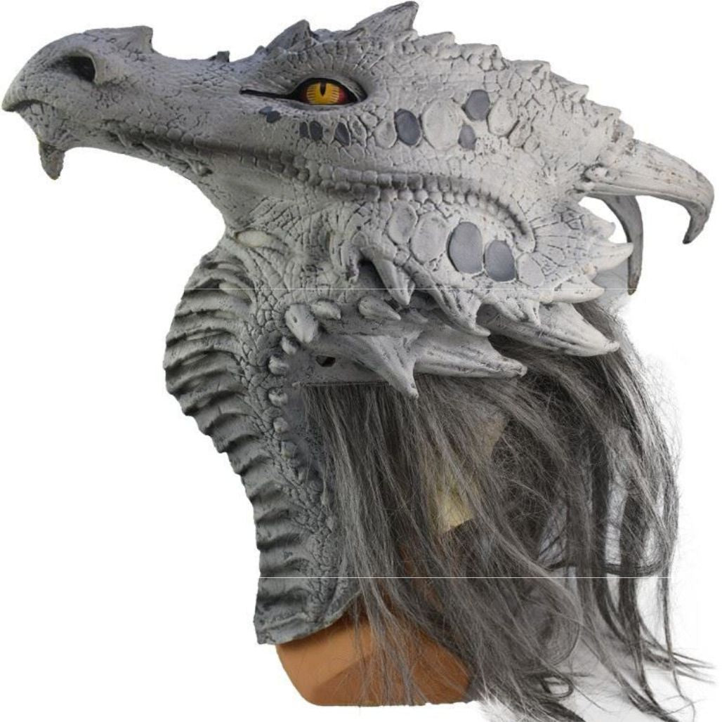 Realistic Dragon Mask with Long Hair Anime Cos - FIHEROE.