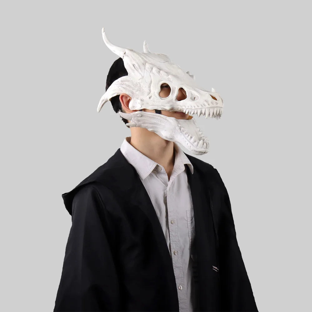 Skull Mask Anime Dino Raptor Moving Jaw Prop - FIHEROE.