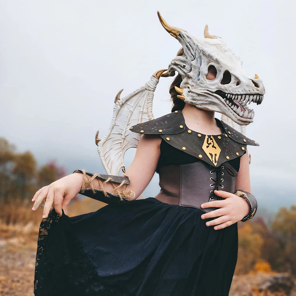 Skull Mask Anime Dino Raptor Moving Jaw Prop - FIHEROE.