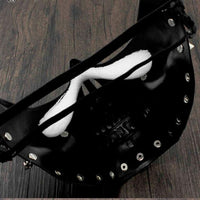Studded Half Face Skull Mask Costume Accessories - FIHEROE.