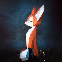 The Proud Fox Animal Paper Craft Home Decor | FIHEROE.