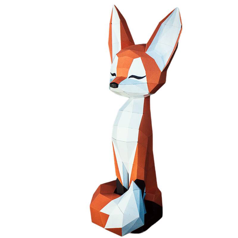 The Proud Fox Animal Paper Craft Home Decor | FIHEROE.