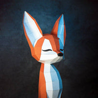 The Proud Fox Animal Paper Craft Home Decor | FIHEROE.