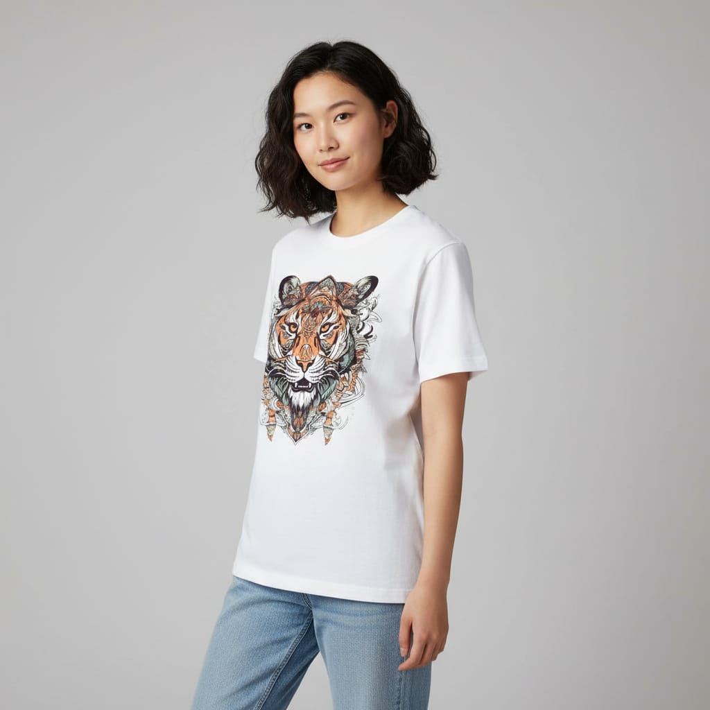 Tiger Totem Shirt - Ornamental Animal Spirit Tee