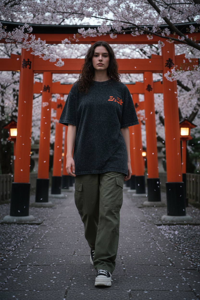 White Female Model – Torii Gate Shrine