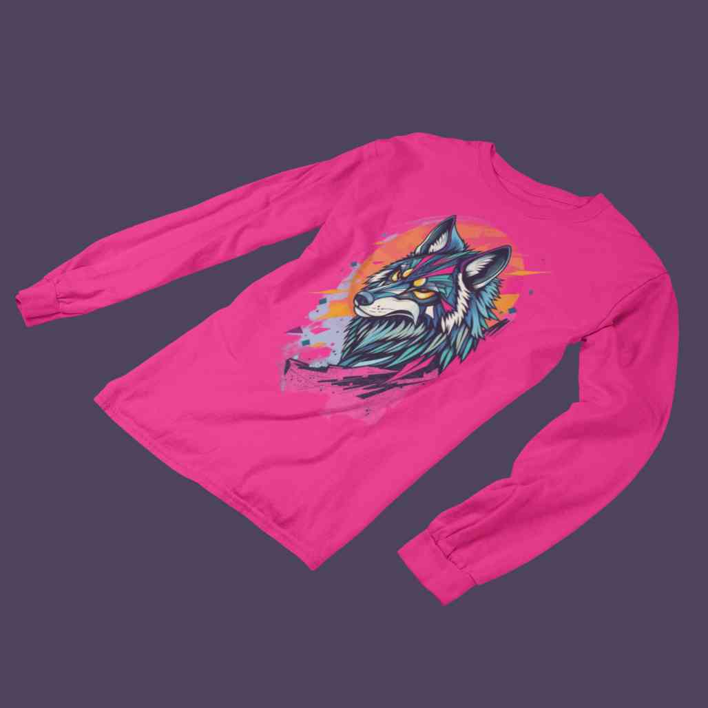 Wolf Totem Geomeric Animal Graphic Tee - FIHEROE.