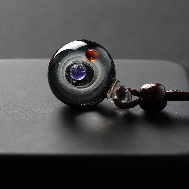 Anime Galaxy Glass Cabochon Pendant Necklace - FIHEROE.