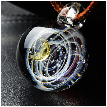 Anime Galaxy Glass Cabochon Pendant Necklace - FIHEROE.