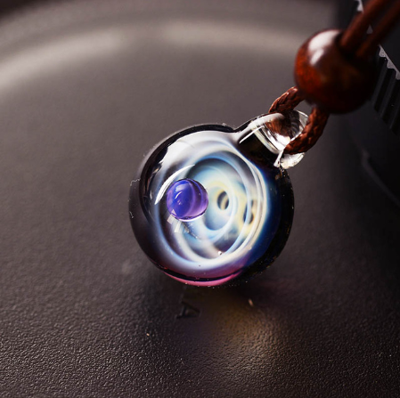 Anime Galaxy Glass Cabochon Pendant Necklace - FIHEROE.