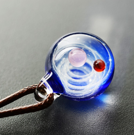 Anime Galaxy Glass Cabochon Pendant Necklace - FIHEROE.