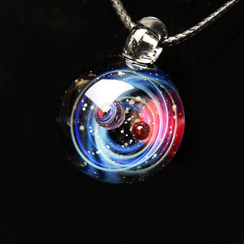 Anime Galaxy Glass Cabochon Pendant Necklace - FIHEROE.