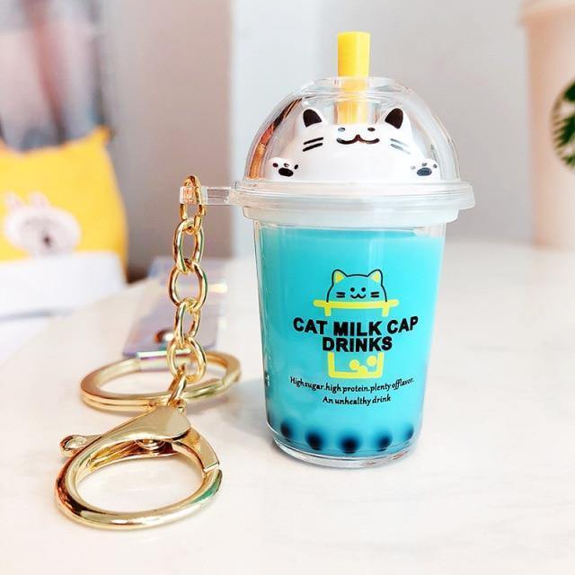 Anime Keychains Boba Milk Tea Bag Charm Pendants - FIHEROE.