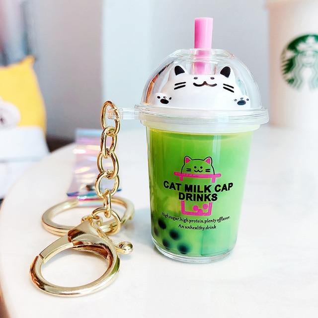 Anime Keychains Boba Milk Tea Bag Charm Pendants - FIHEROE.