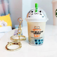 Anime Keychains Boba Milk Tea Bag Charm Pendants - FIHEROE.