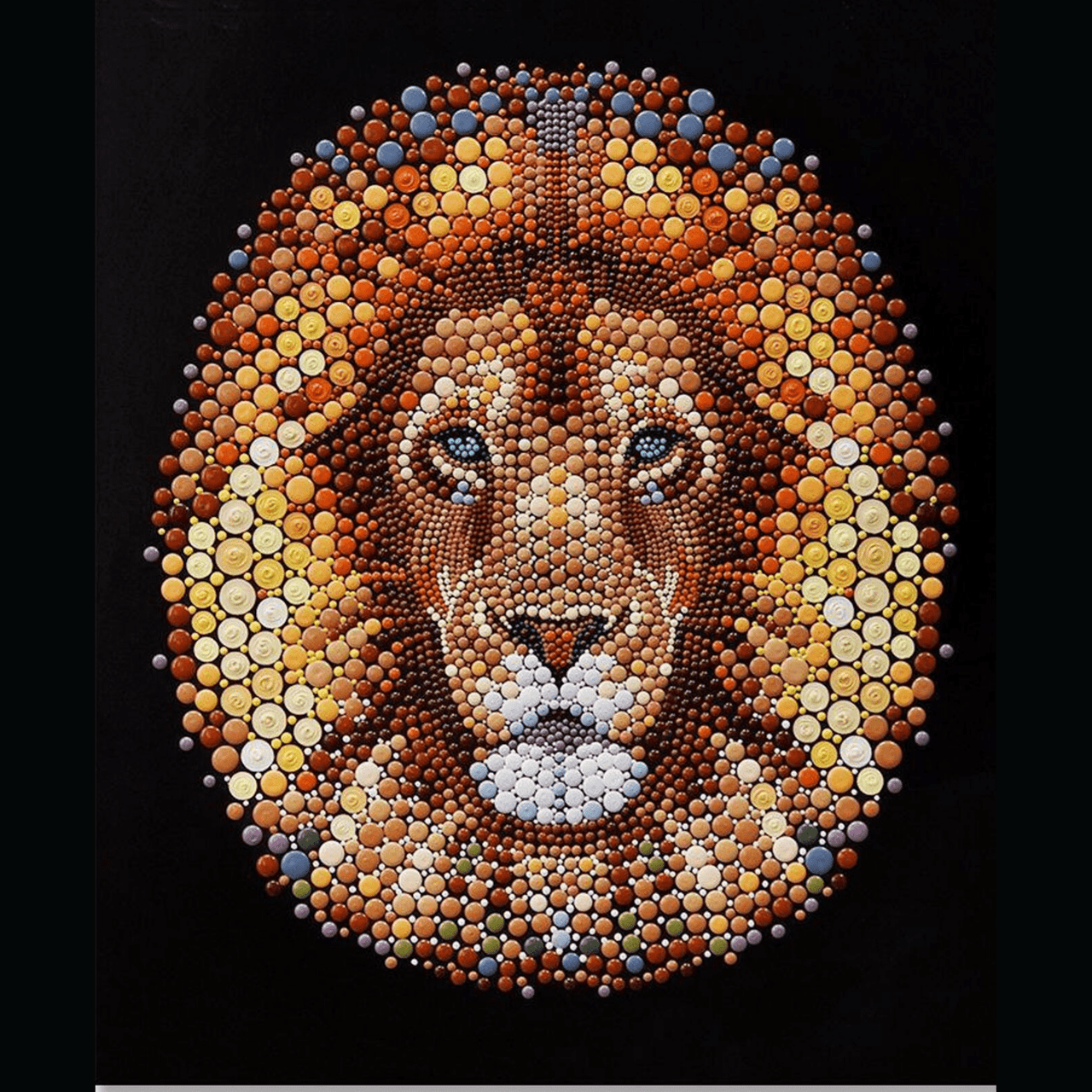 Ben Heine Lion Art Circlism Wall Decor - FIHEROE.