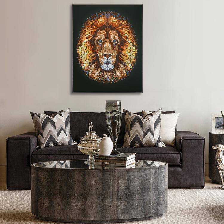 Ben Heine Lion Art Circlism Wall Decor - FIHEROE.