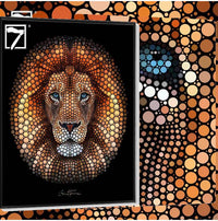 Ben Heine Lion Art Circlism Wall Decor - FIHEROE.
