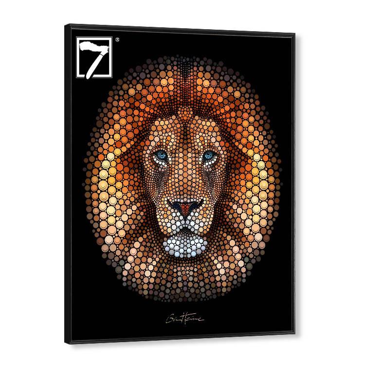 Ben Heine Lion Art Circlism Wall Decor - FIHEROE.