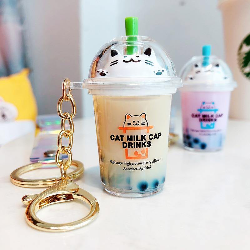 Anime Keychains Boba Milk Tea Bag Charm Pendants - FIHEROE.