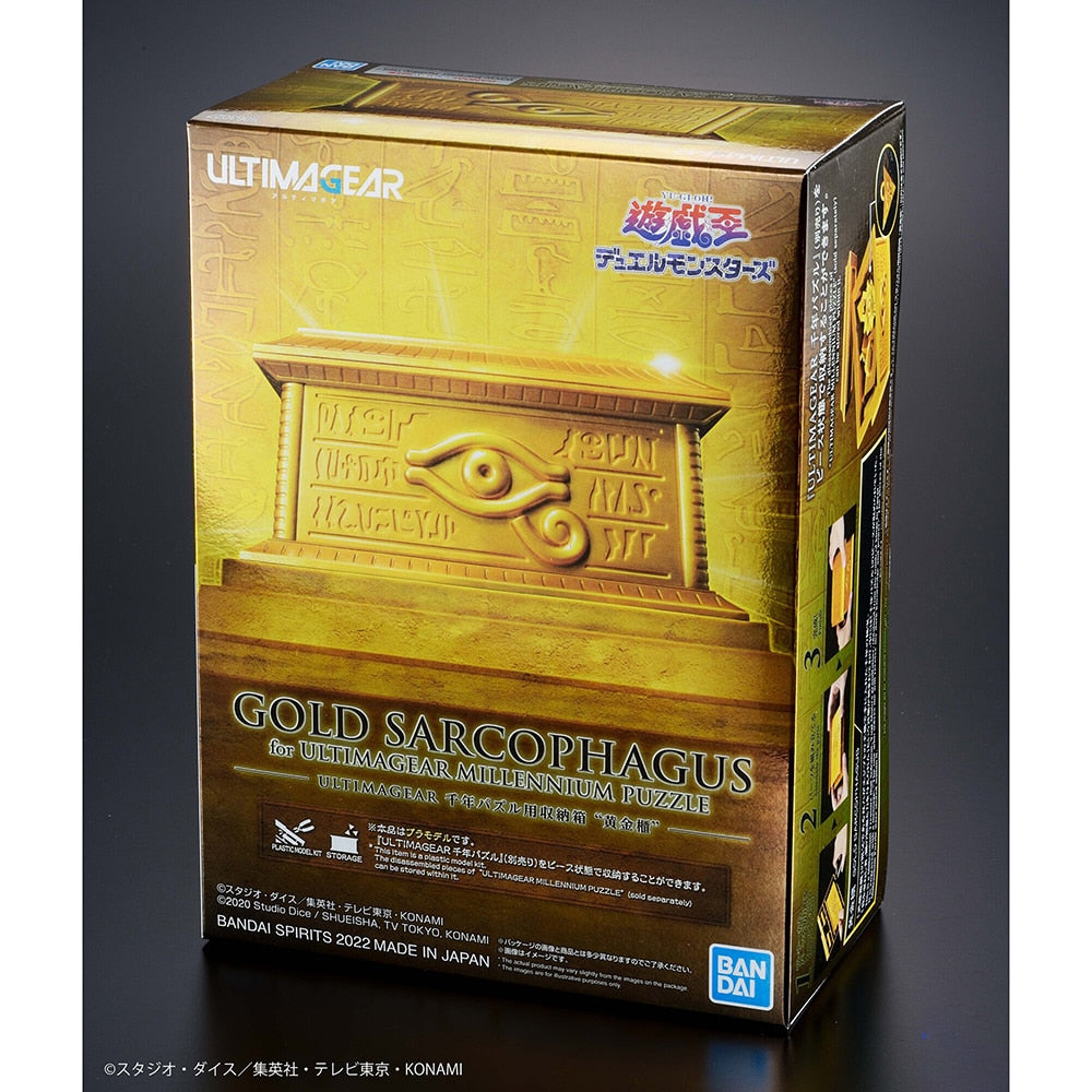yugioh gold sarcophagus deck box Bandai Ultimagear Millennium Puzzle Gold Sarcophagus 'Yu-Gi-Oh!'